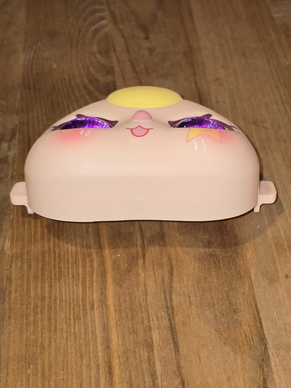 POP MART Baby Three 400% Replacement Face Plate Yellow Hair Purple Glitter Eyes